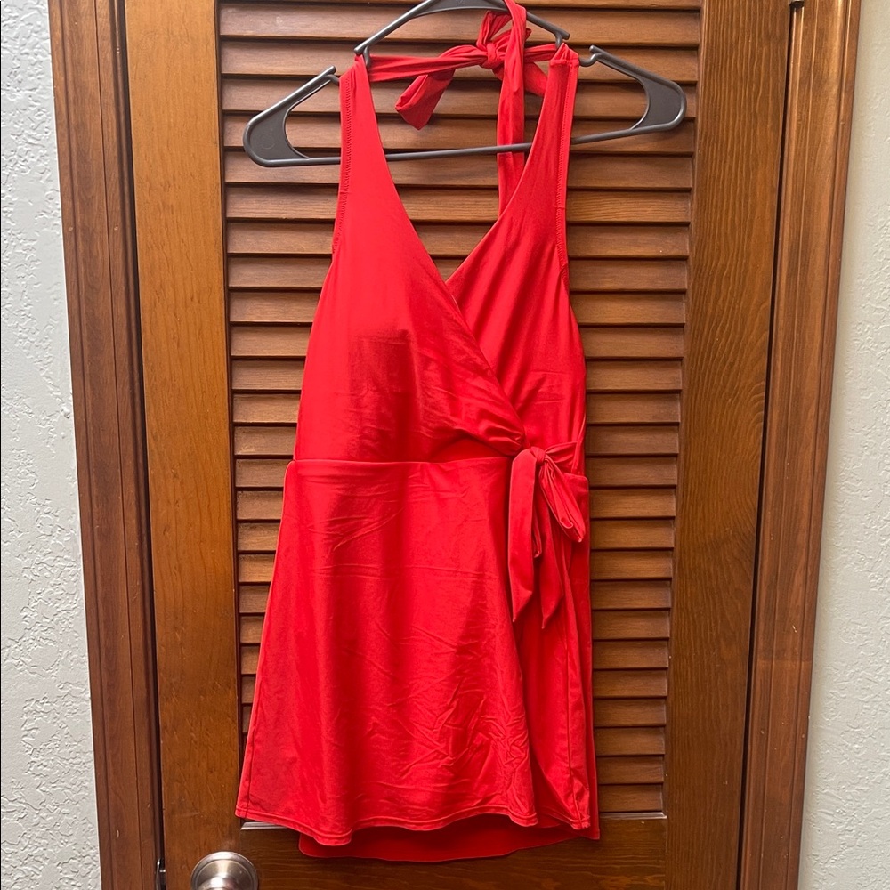 J. Crew tie front swim dress size 4